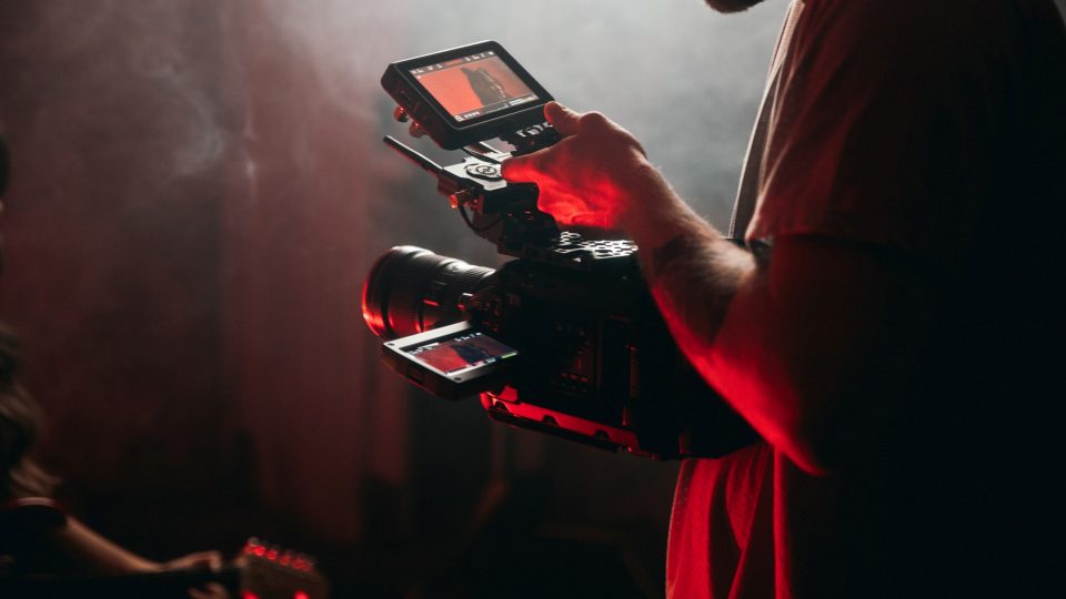 Marketing ROI generating video being filmed